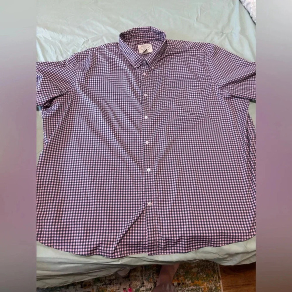 Big and tall St Johns Bay Mens 4XL Short Sleeve Shirt Casual Work Shirt.